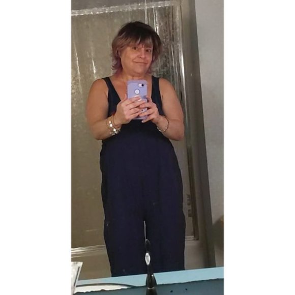 Women Black Casual Loose Long Bib Pants Wide Leg Jumpsuits - Picture 7 of 15